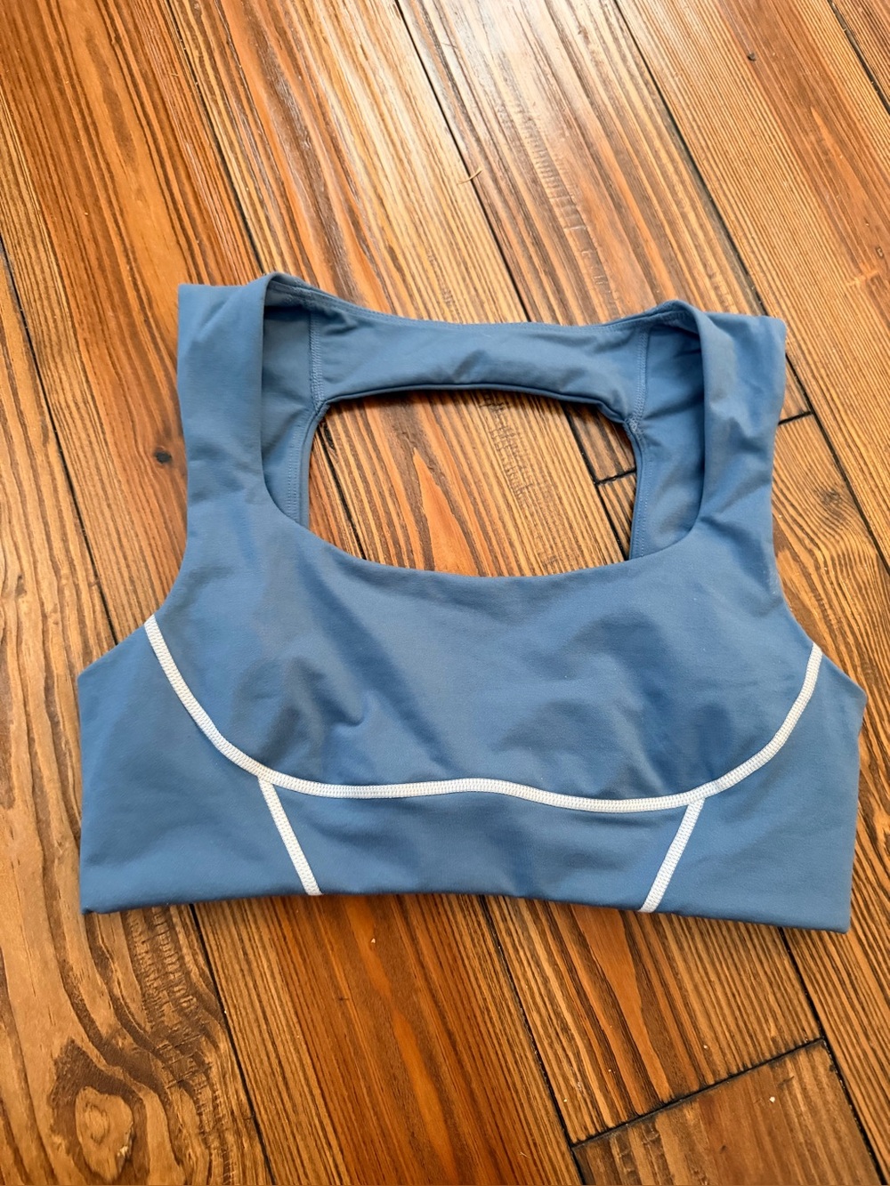 Women’s Blue Scoop-Back Top